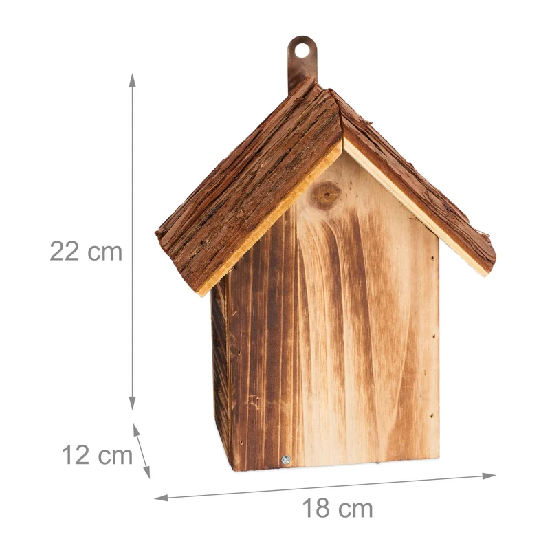 Hôtel à insectes décoratif suspendu jardin 30 x 20 x 20 cm pour coccinelles et observation en bois de sapin 13_0015188