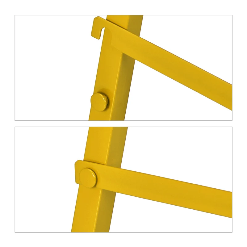 Lot de 2 tréteaux robustes polyvalents bricolage 100 x 60 x 75 cm en acier jaune 13_0013915