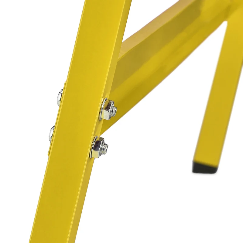 Lot de 2 tréteaux robustes polyvalents bricolage 100 x 60 x 75 cm en acier jaune 13_0013915