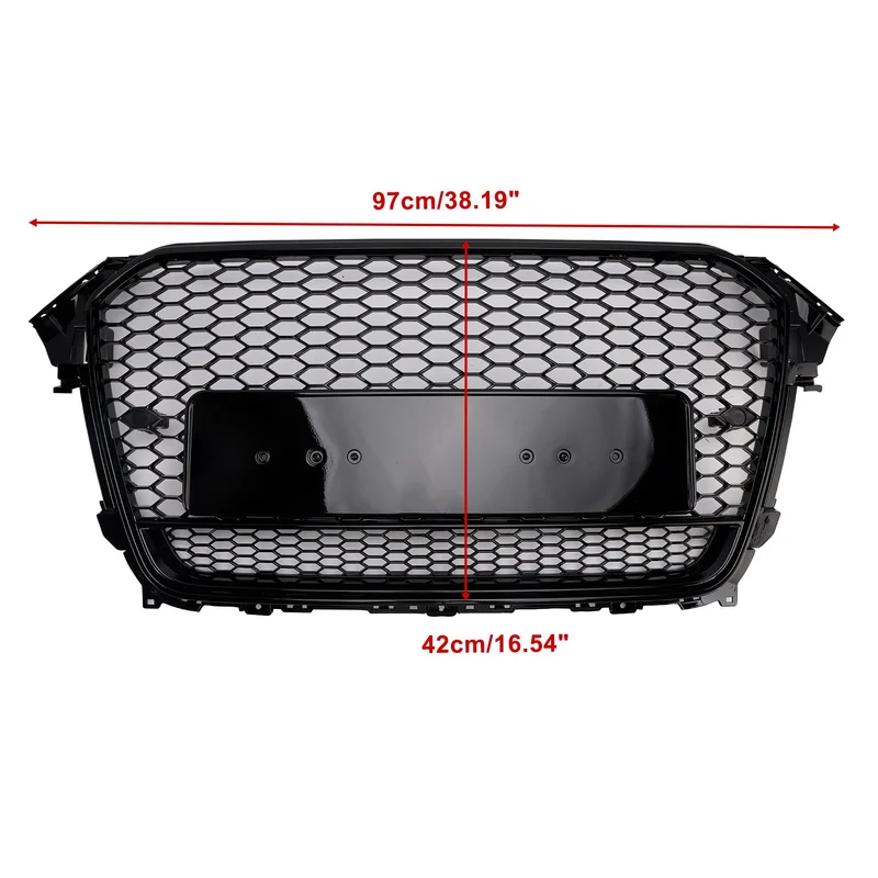 Grille Pare-Chocs Style RS4 Audi A4 S4 B8.5 Quattro Noir 2013-2016