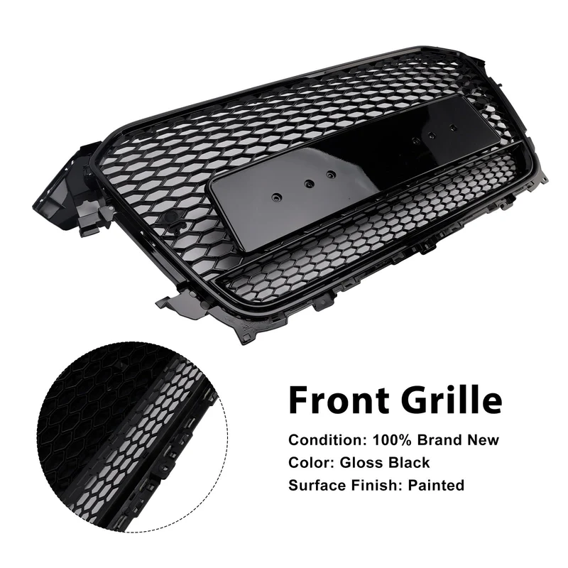 Grille Pare-Chocs Style RS4 Audi A4 S4 B8.5 Quattro Noir 2013-2016