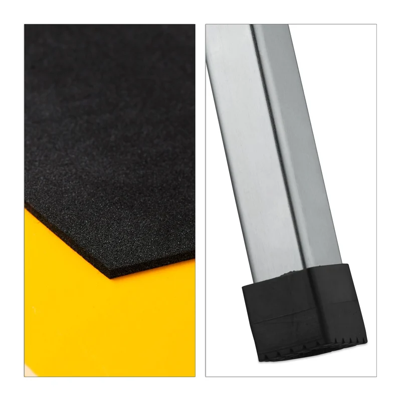 Lot de 2 tréteaux réglables pour bricolage hauteur max 12 positions surface antidérapante en acier orange 13_0013450