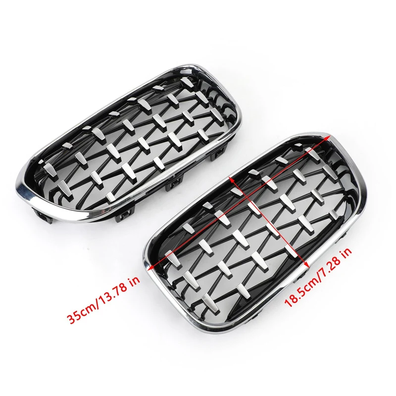 Grille Rein Avant Noir Chrome BMW Série 1 F20 F21 2015-2017