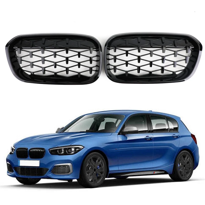 Grille Rein Avant Noir Chrome BMW Série 1 F20 F21 2015-2017