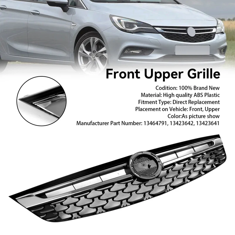 Grille Avant Noir Chrome Opel Astra K 2015-2019