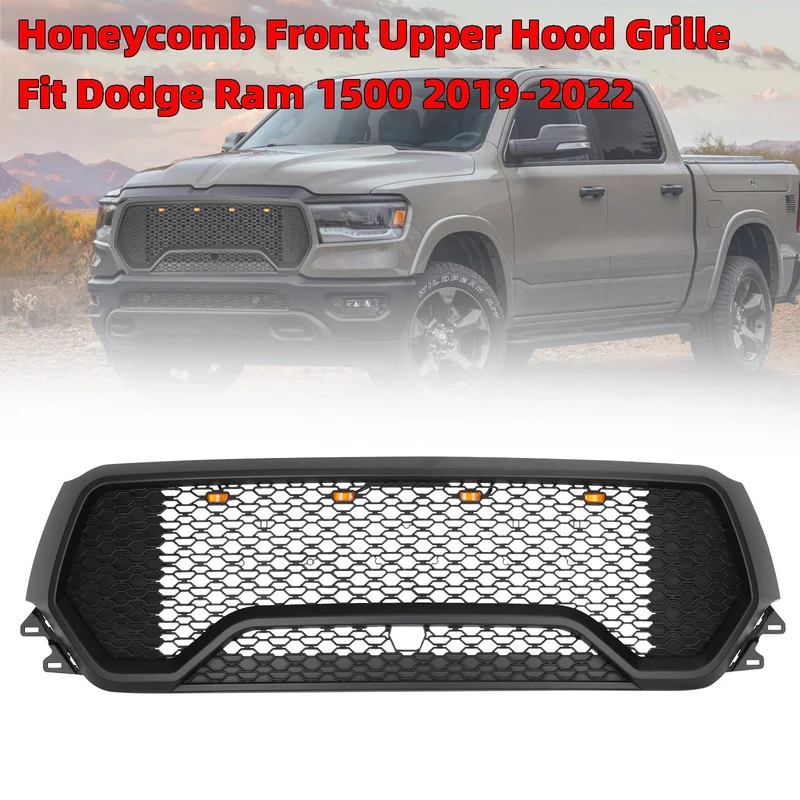 Grille Capot TRX Dodge Ram 1500 2019-2022 Nid d'Abeille