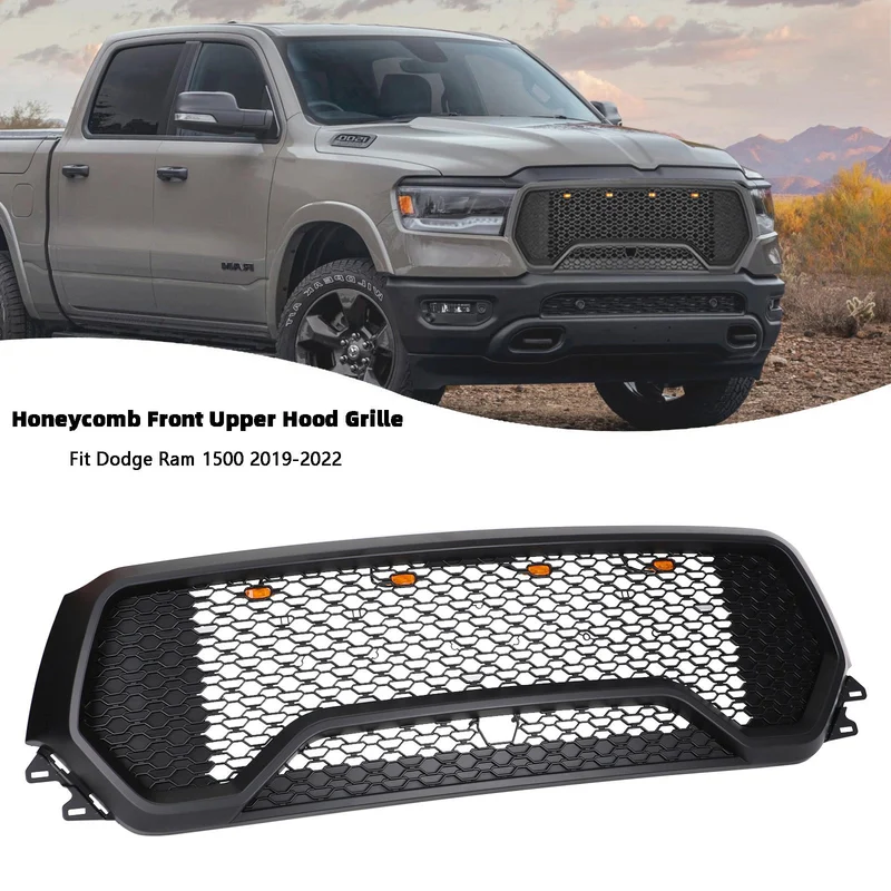Grille Capot TRX Dodge Ram 1500 2019-2022 Nid d'Abeille