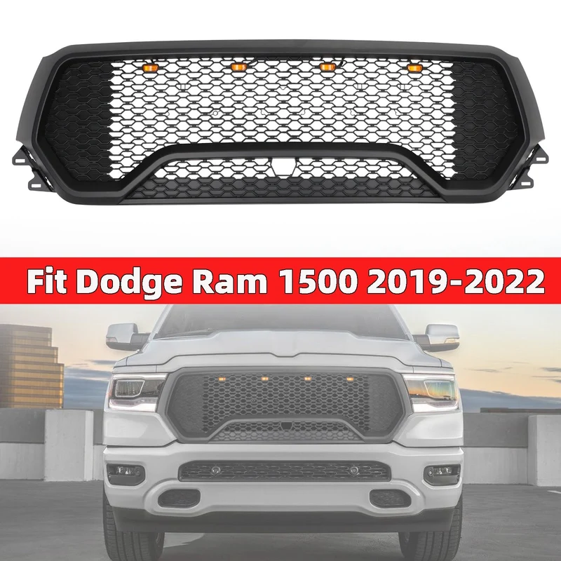 Grille Capot TRX Dodge Ram 1500 2019-2022 Nid d'Abeille