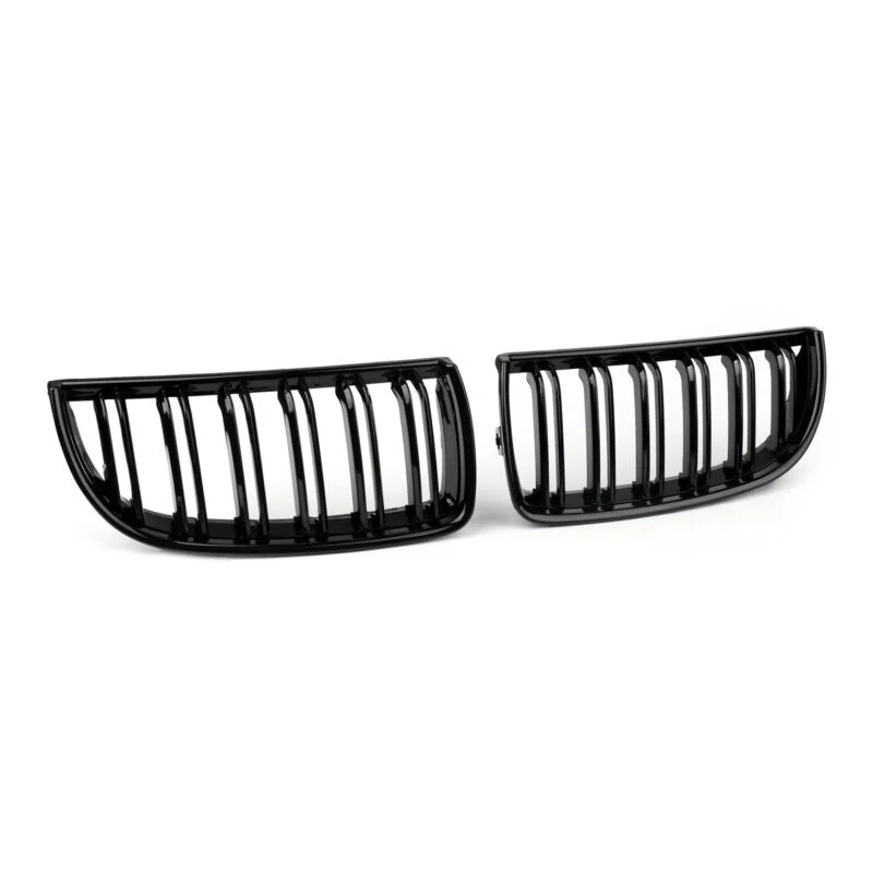 Calandre Double Lame BMW E90 2004-2007 Noir Brillant