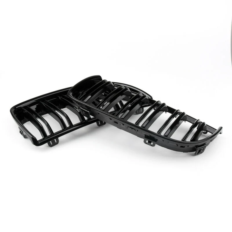 Calandre Double Lame BMW E90 2004-2007 Noir Brillant