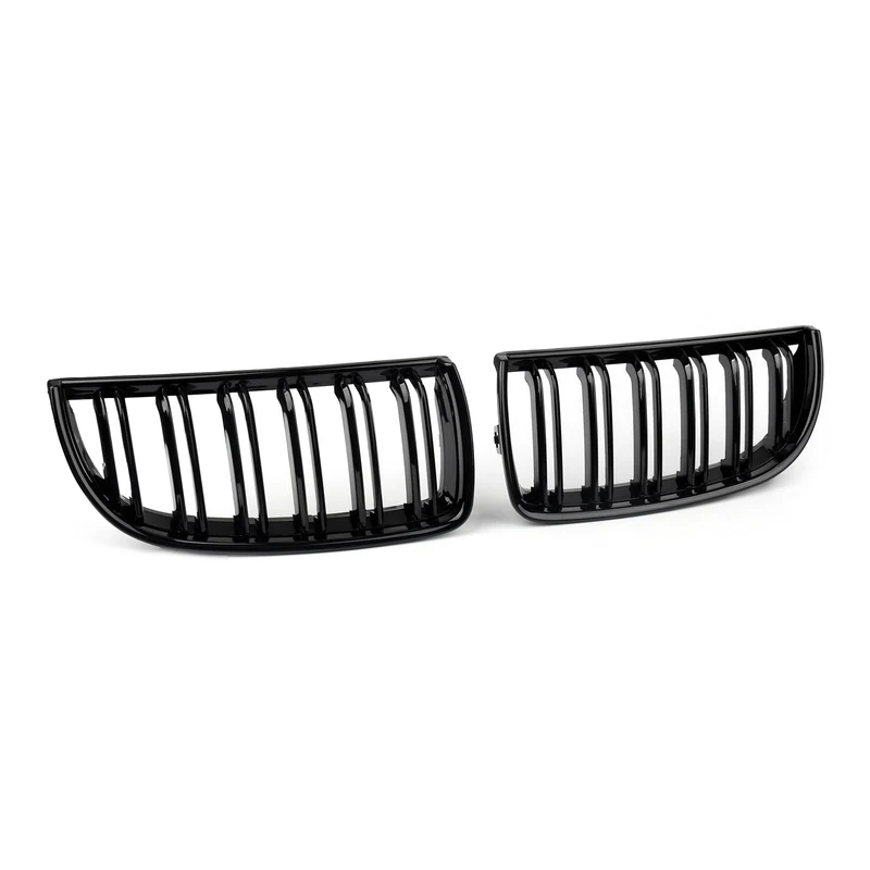 Calandre Double Lame BMW E90 2004-2007 Noir Brillant