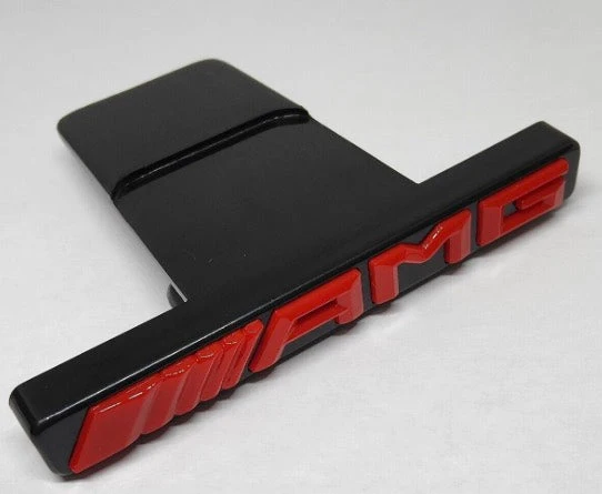 Logo Calandre AMG Mercedes Panamericana Noir Brillant Rouge