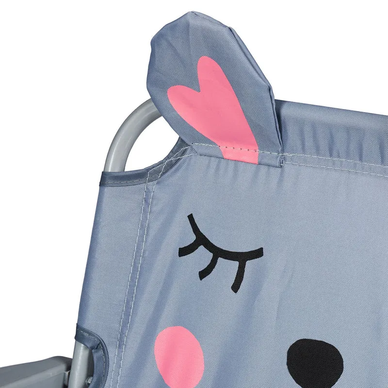Chaise pliante enfant légère pour jardin camping 51,5 x 36 x 37,5 cm en polyester rose 13_0016983
