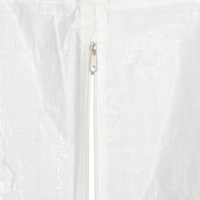 Lot de 6 parois latérales blanches pour tonnelle 3 x 6 m protection intempéries finition imperméable en PE blanc 13_0013249