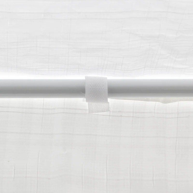 Lot de 6 parois latérales blanches pour tonnelle 3 x 6 m protection intempéries finition imperméable en PE blanc 13_0013249