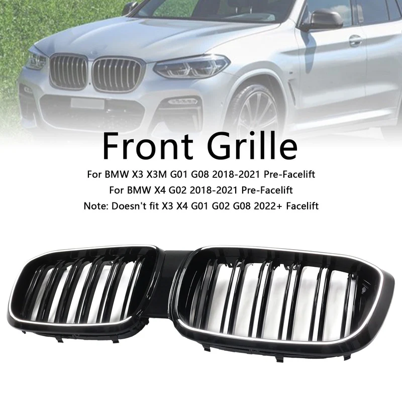Calandre Maille BMW X3 X4 G01 G02 Noir 2018-2021 v4