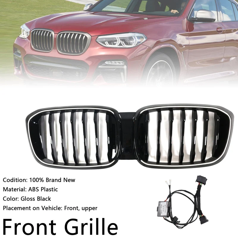 Calandre Maille BMW X4 G02 X3 G01 Noir 2018-2021 v3