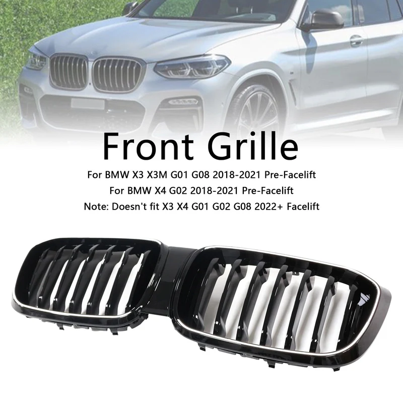 Calandre Maille BMW X4 G02 X3 G01 Noir 2018-2021 v3