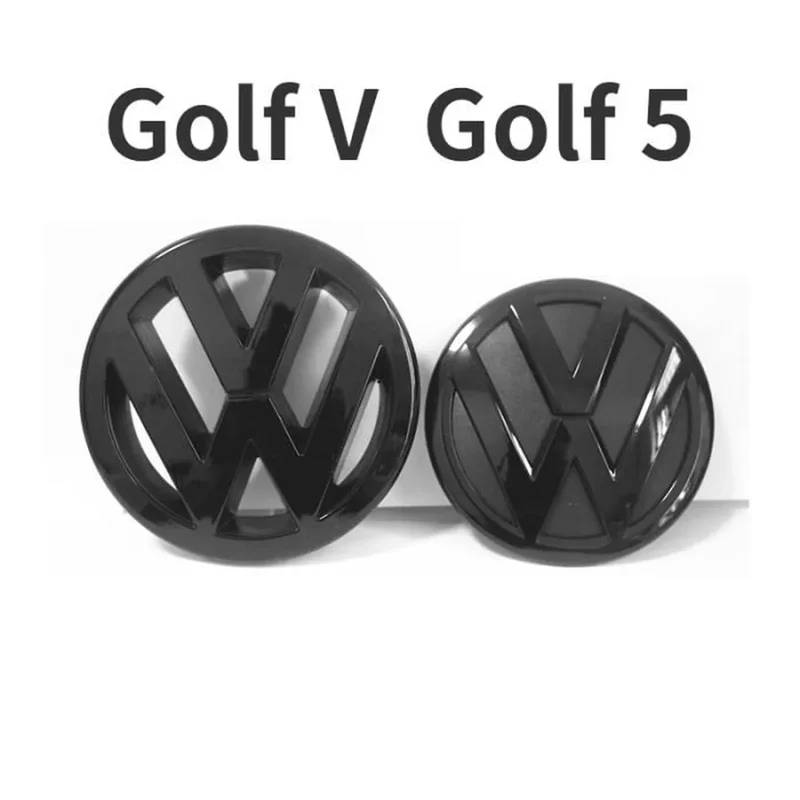 2x Insignes Volkswagen Golf V Noir Brillant Calandre Coffre