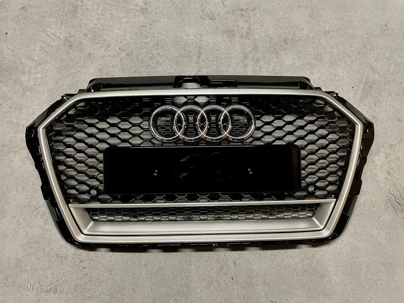 Calandre Audi A3 8V Look RS3 Silver (16-19)