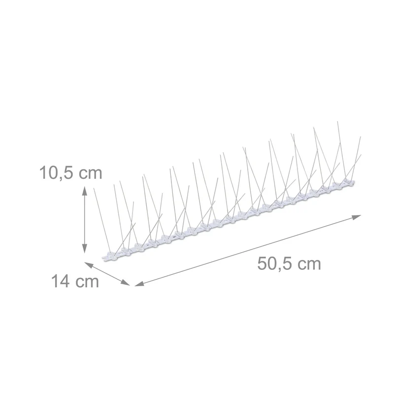 Lot de 10 pics anti-oiseaux pour balcon jardin éloignent les pigeons 40 pointes en acier inoxydable argent 13_0016535