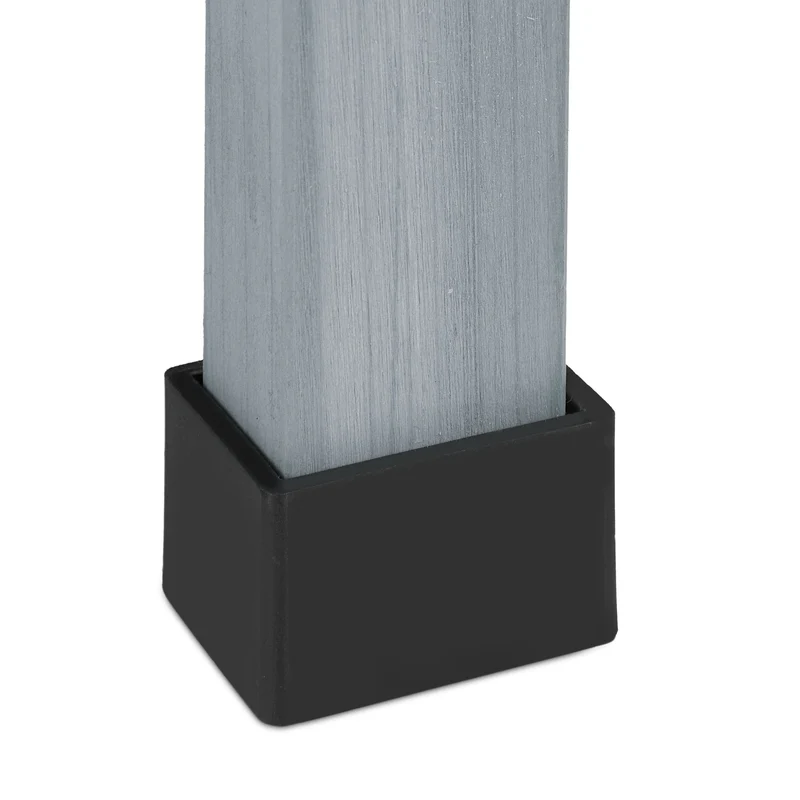 Parterre surélevé décoratif pour balcon terrasse 80,5 x 74 x 38 cm capacité 58 litres en bois gris 13_0011523