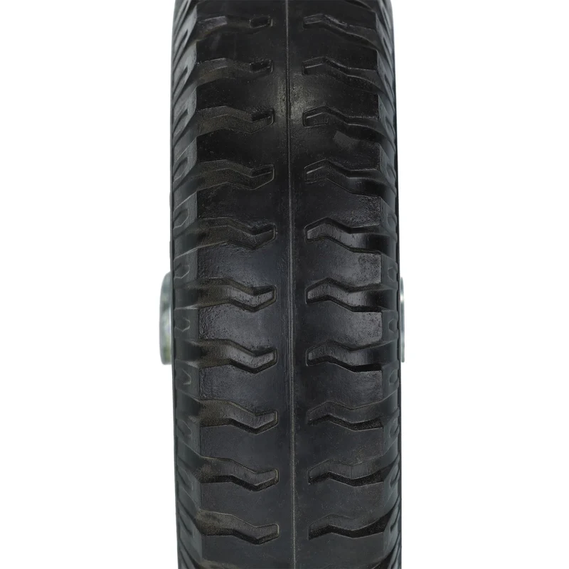 Lot de 2 roues de brouette increvables confort de conduite 25 x 10 cm en caoutchouc noir 13_0012283