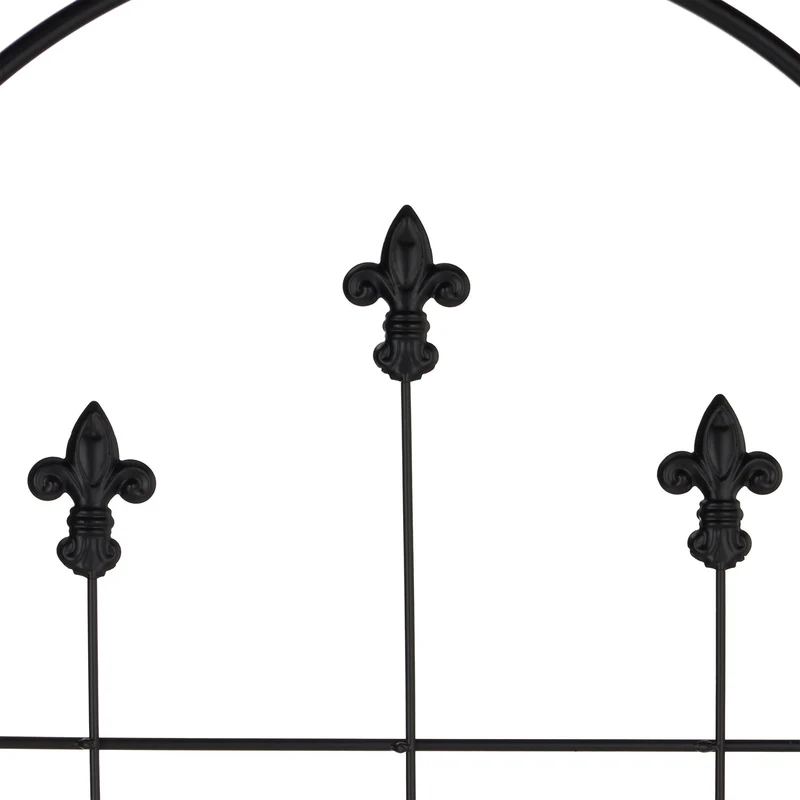 Lot de 2 treillis décoratifs pour plantes grimpantes 150 x 30 x 180 cm en métal noir 13_0012036