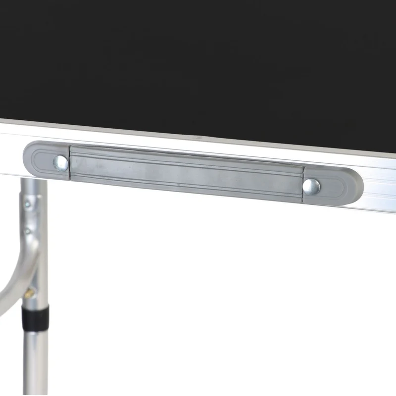 Table de camping pliante légère 70 x 75 x 55 cm compacte 2 hauteurs en aluminium gris 13_0016936