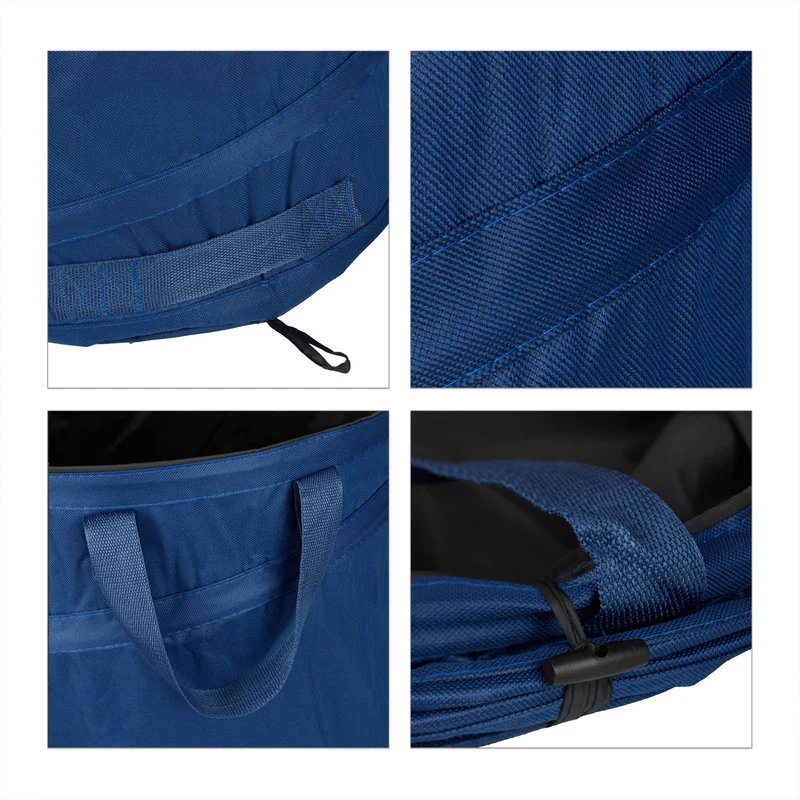 Lot de 3 sacs de jardin pop-up 85 L pratiques pour déchets verts jardinage en plastique bleu 13_0011594