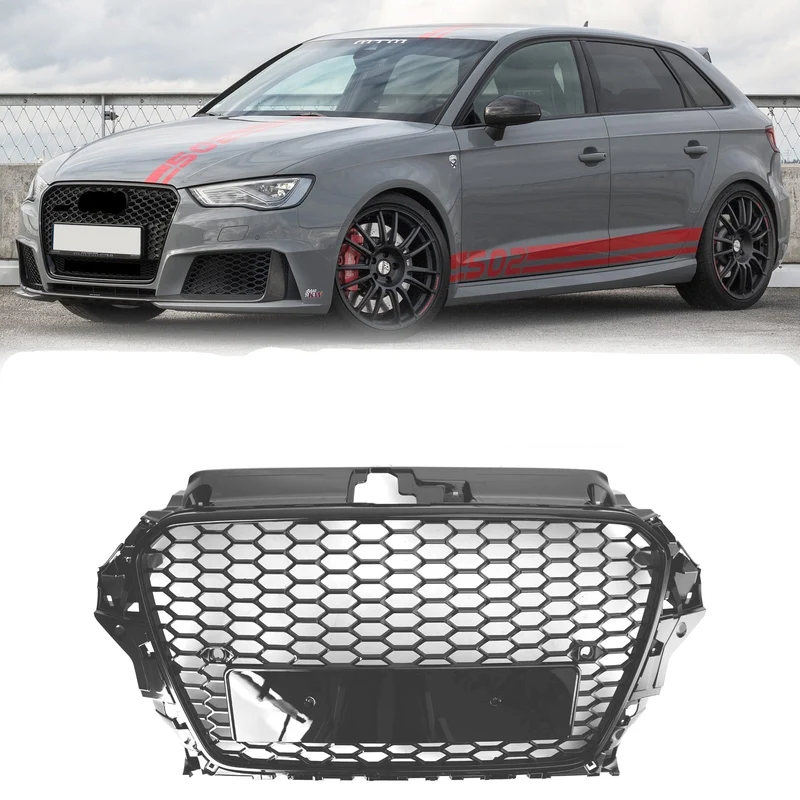 Grille Avant Nid Abeille RS3 Noir Audi A3 S3 2013-2016