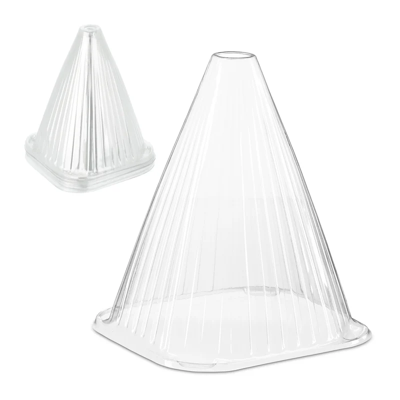 Lot de 10 cloches à salade en plastique transparent 22 x 19 x 19 cm pour jeunes plantes en microclimat 13_0016083