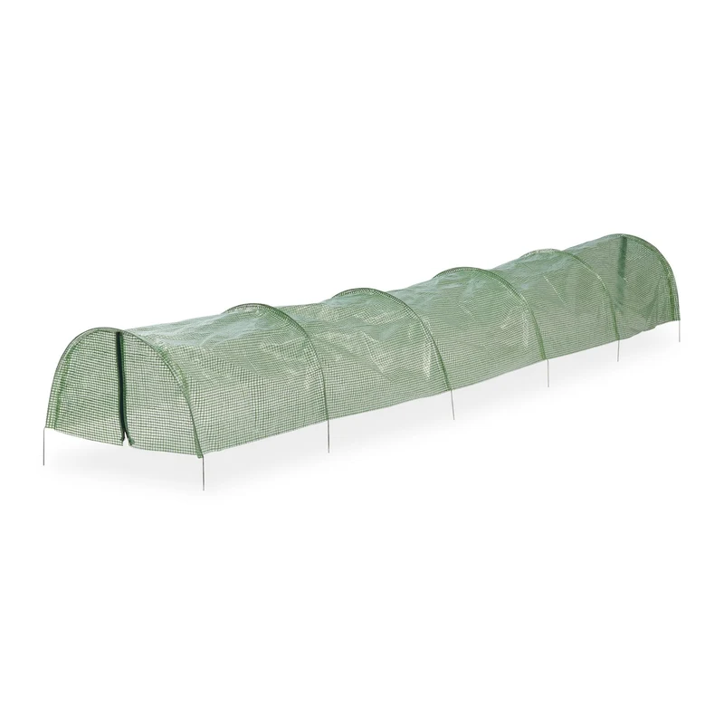 Tunnel de croissance pour jardin protection plantes 290 x 120 x 120 cm montage rapide en PVC vert 13_0010723