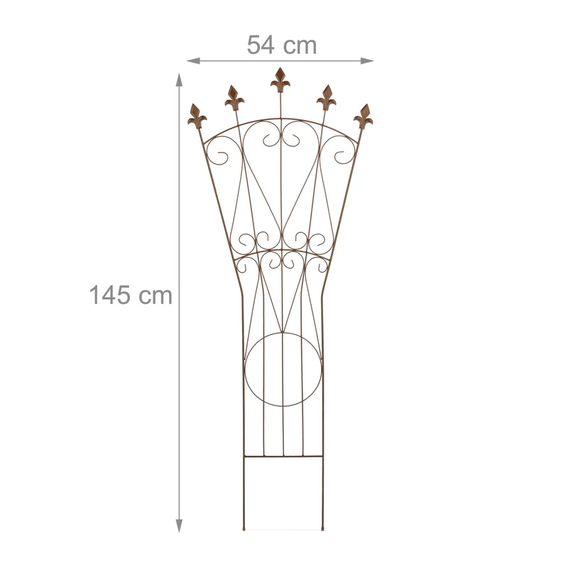 Lot de 2 tuteurs à plantes décoratifs pour lierre jardin 150 x 10 x 10 cm en métal vert 13_0016809