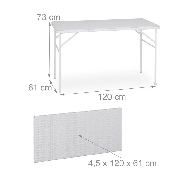 Lot de 1 table pliante et 2 bancs pour jardin extérieur 73 x 120 x 61 cm design rustique en acier noir 13_0015820
