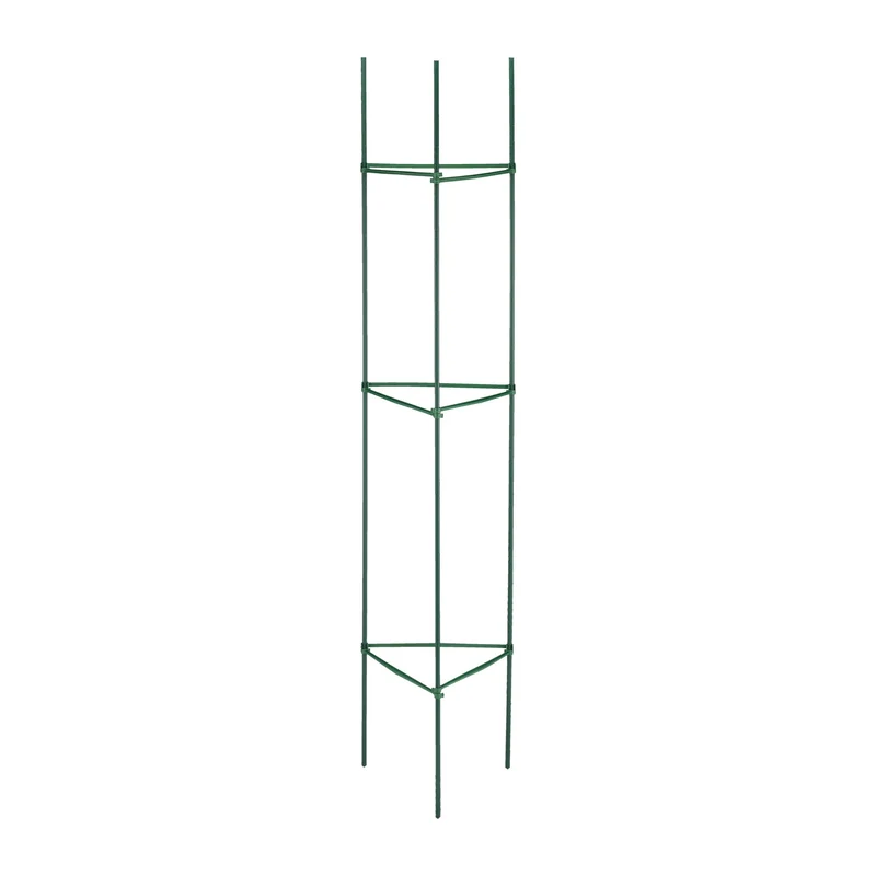 Lot de 4 tuteurs à tomates jardin balcon 150 cm en métal vert 13_0011786
