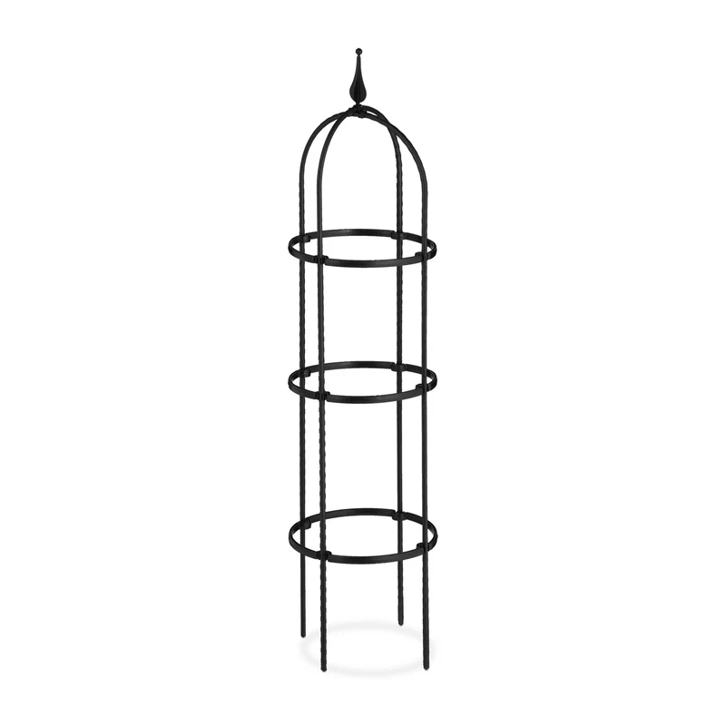 Lot de 2 treillis décoratifs pour plantes grimpantes jardin 100 x 30 cm en métal vert 13_0011739