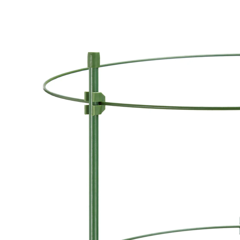 Lot de 6 tuteurs à tomates support pour plantes grimpantes jardin taille ajustable en métal vert 13_0013147