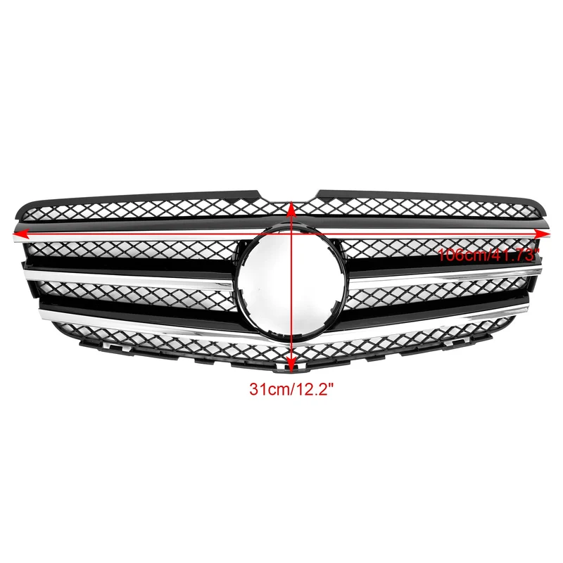 Grille Pare-Chocs Chrome Noir Mercedes Classe R W251 2010-2013