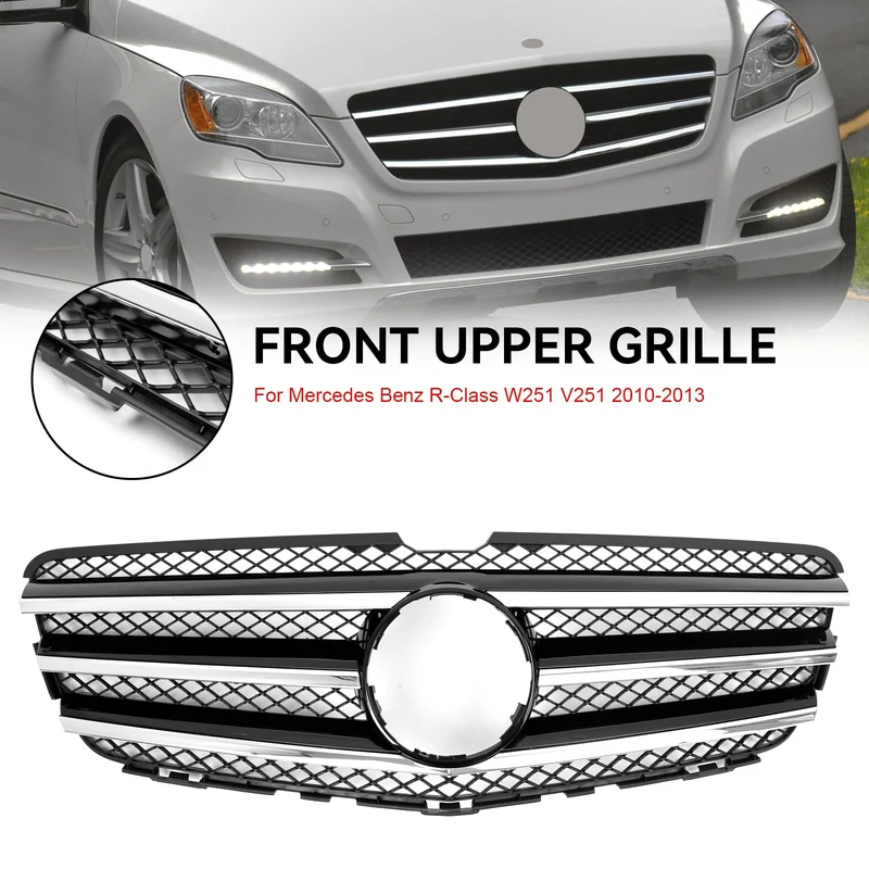 Grille Pare-Chocs Chrome Noir Mercedes Classe R W251 2010-2013