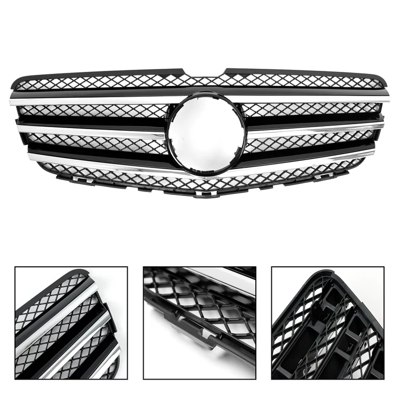 Grille Pare-Chocs Chrome Noir Mercedes Classe R W251 2010-2013