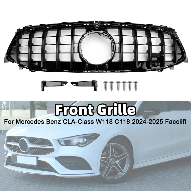 Grille Pare-Chocs Noir Mercedes Classe CLA W118 C118 2024-2025