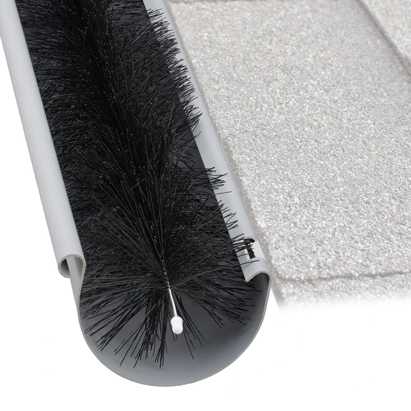 Brosse de gouttière hérisson 10 cm empêche obstructions nettoyage facile avec poils en plastique noir 13_0011873