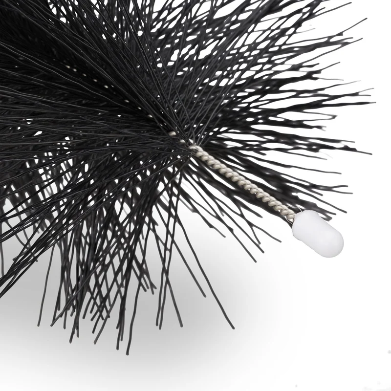 Brosse de gouttière hérisson 10 cm empêche obstructions nettoyage facile avec poils en plastique noir 13_0011873