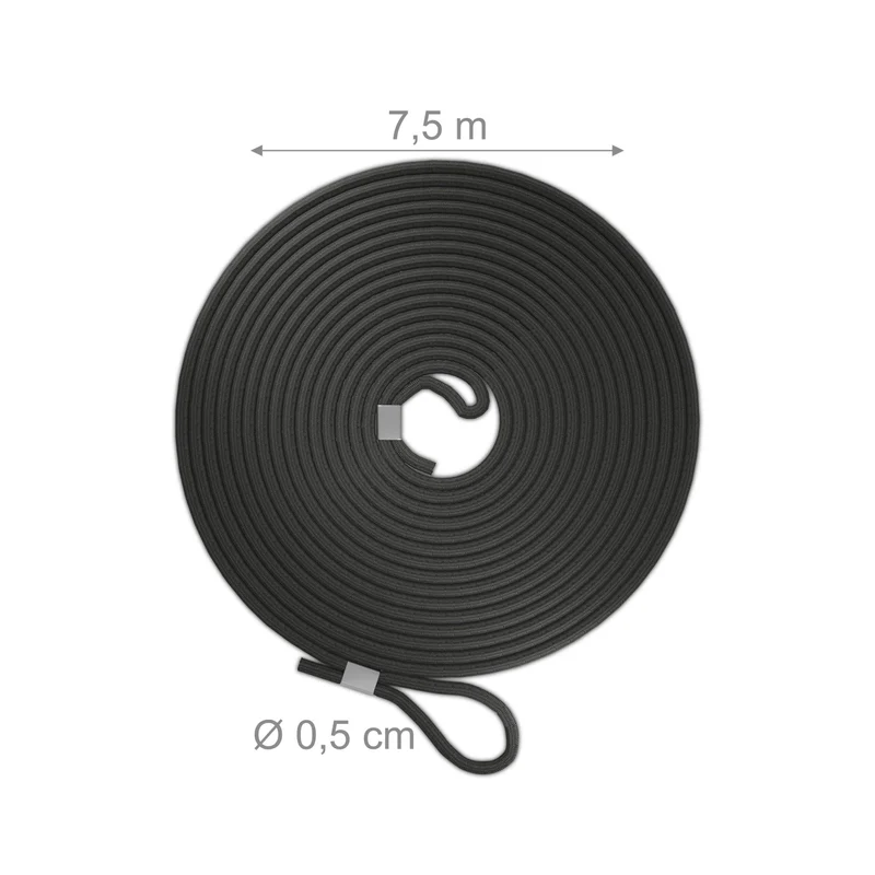 Lot de 2 tendeurs universels camping 750 cm pour fixation sécurisée en nylon noir 13_0013937