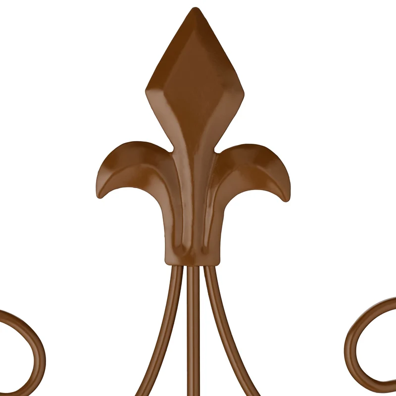 Tuteur à plantes décoratif mural 116 x 35 cm facile à planter en acier marron 13_0016794