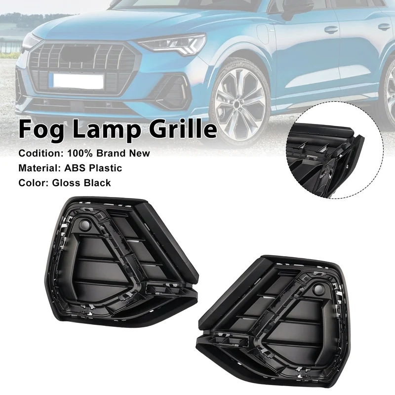 Lot 2 Calandres Pare-chocs Noir Brillant Audi Q3 S-Line 2019-2022