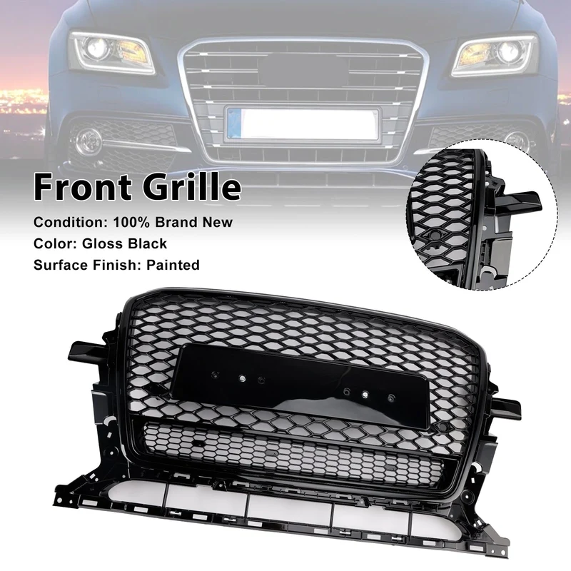Calandre Avant Nid d'Abeille Noir Brillant Audi Q5 2013-2017