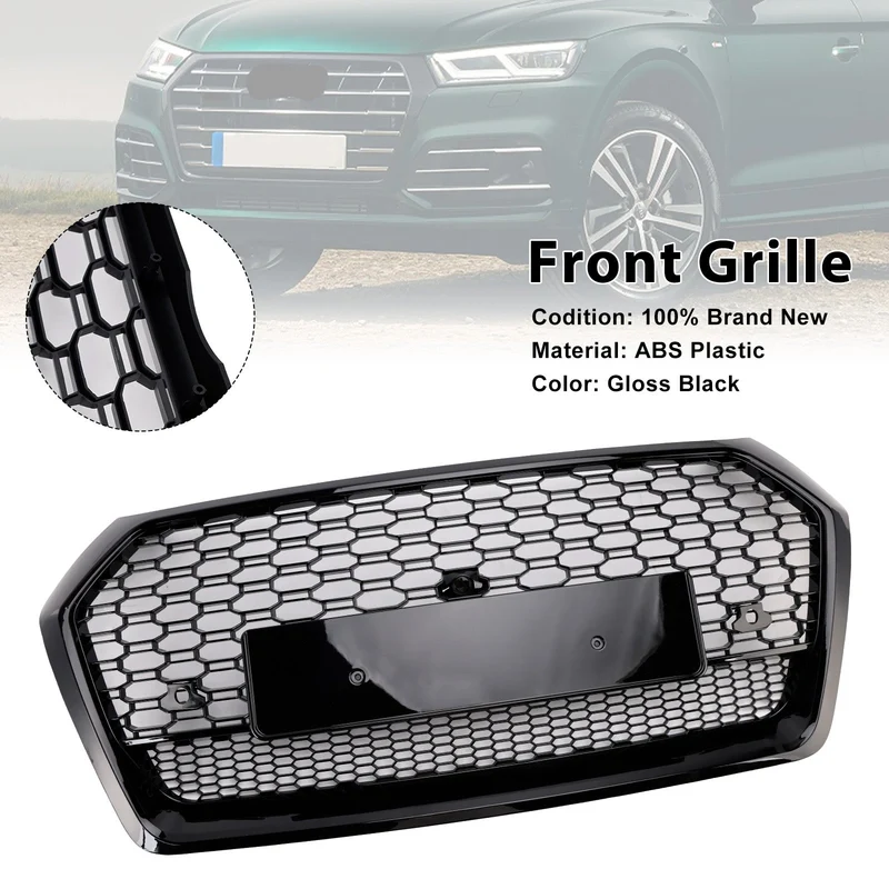 Calandre Nid d'Abeille Style RSQ5 Audi Q5 SQ5 2018-2020 Noir