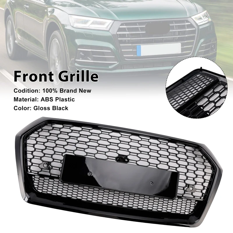 Calandre Nid d'Abeille Style RSQ5 Audi Q5 SQ5 2018-2020 Noir